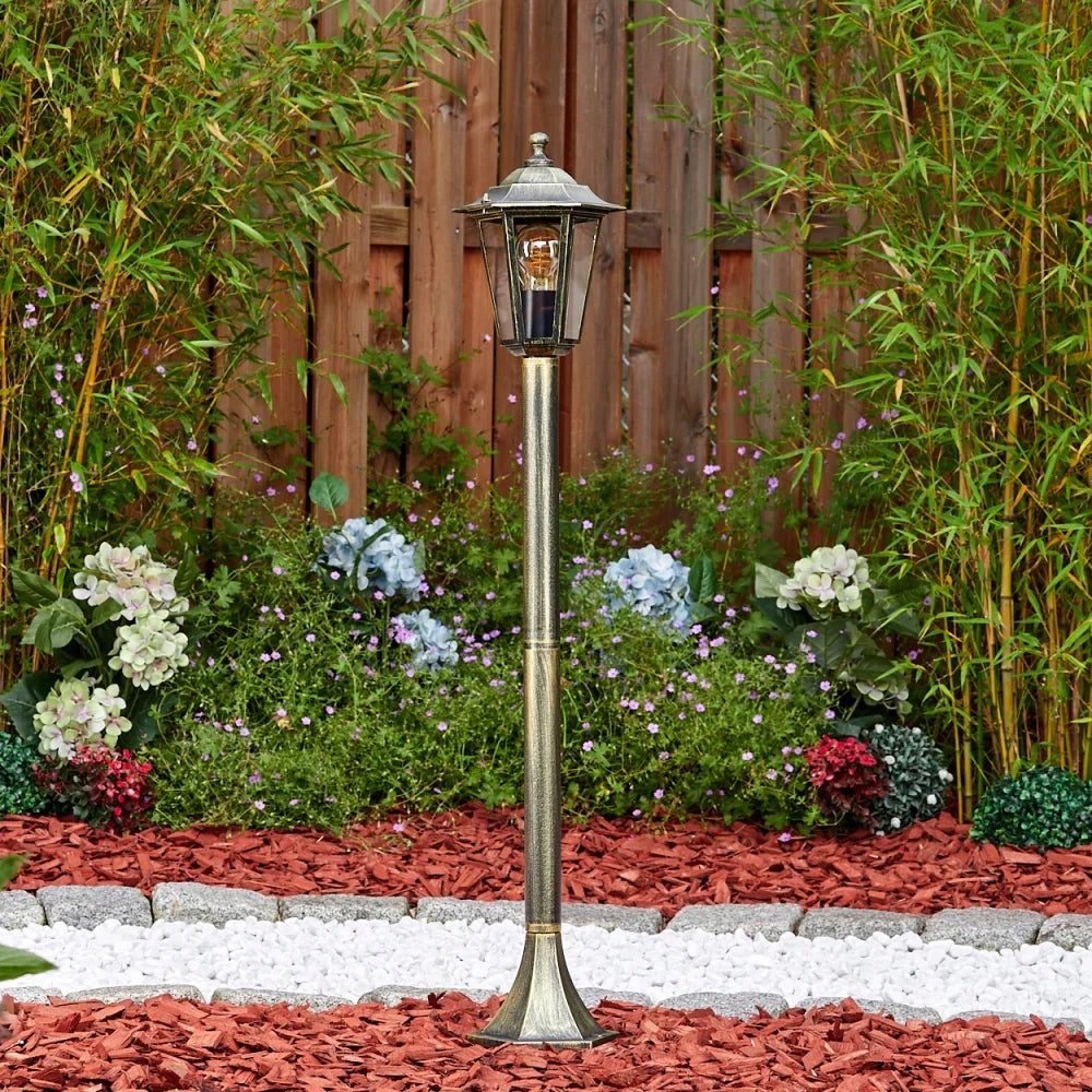 Garden Lamp Standing Post Lantern E27 LED 110cm Retro Aluminum Outdoor Brand SuperLED