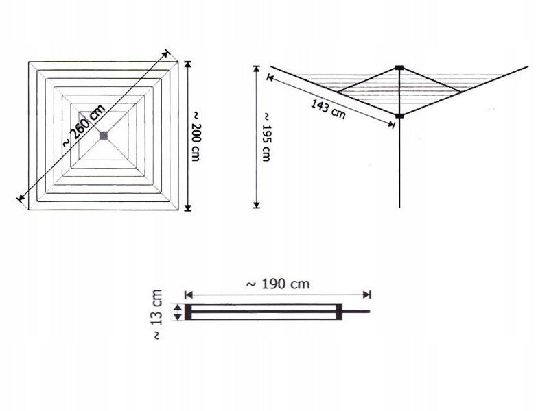 Garden Laundry Dryer 50m | Metal Fittings | Anchors Cover Additional information Cover Included