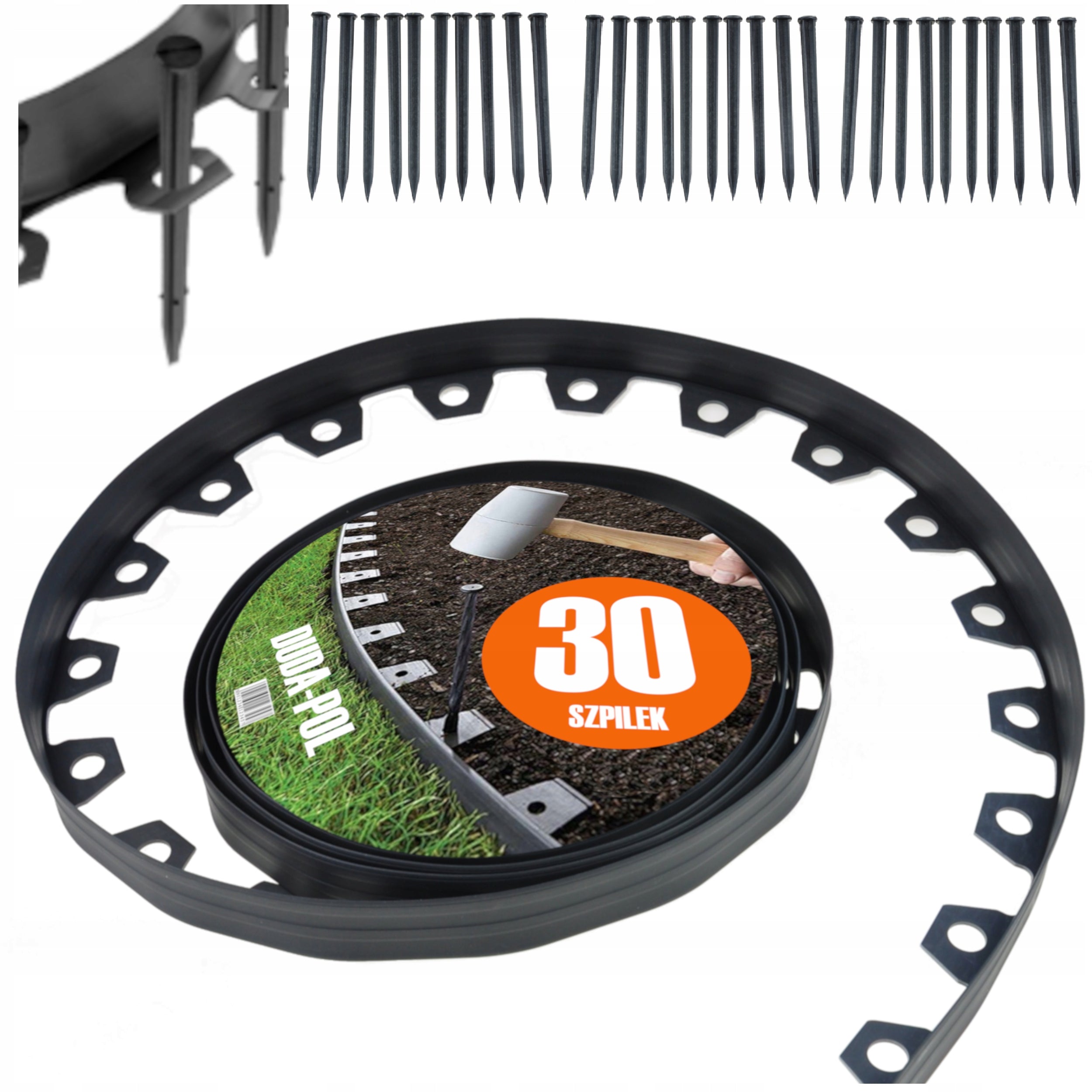 Garden Lawn EDGING 10 m + 30 pins H4 Lawn BAND