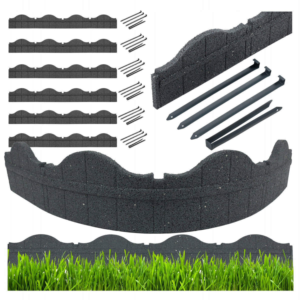 Garden Lawn EDGING 7m Fence Palisade Frost Resistant Flexible ECO