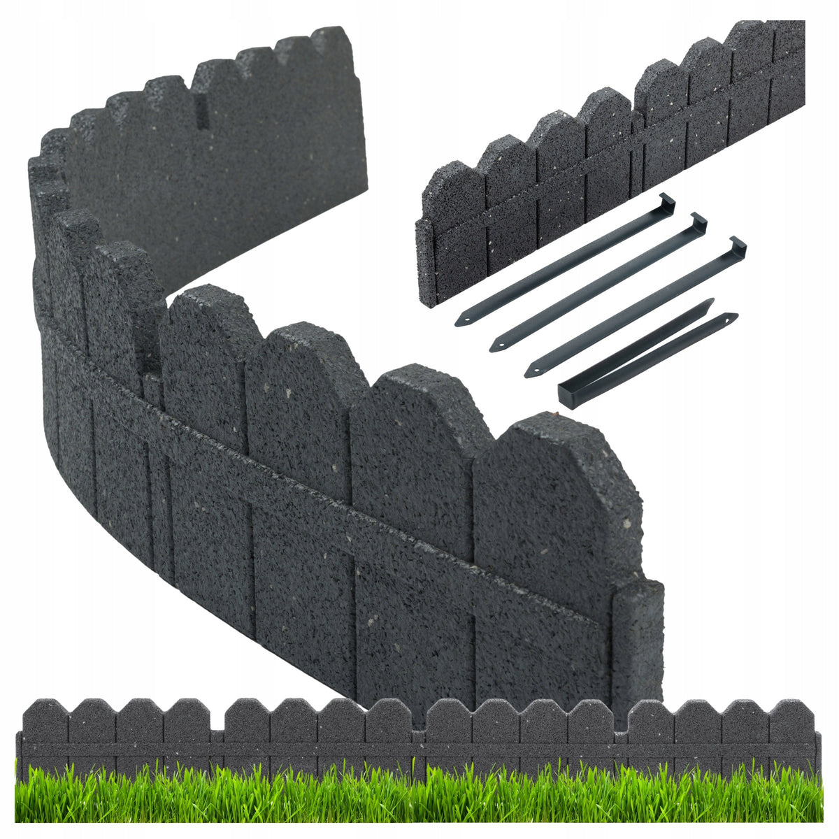 Garden Lawn edging 120cm Discount Palisade Frost-resistant Flexible