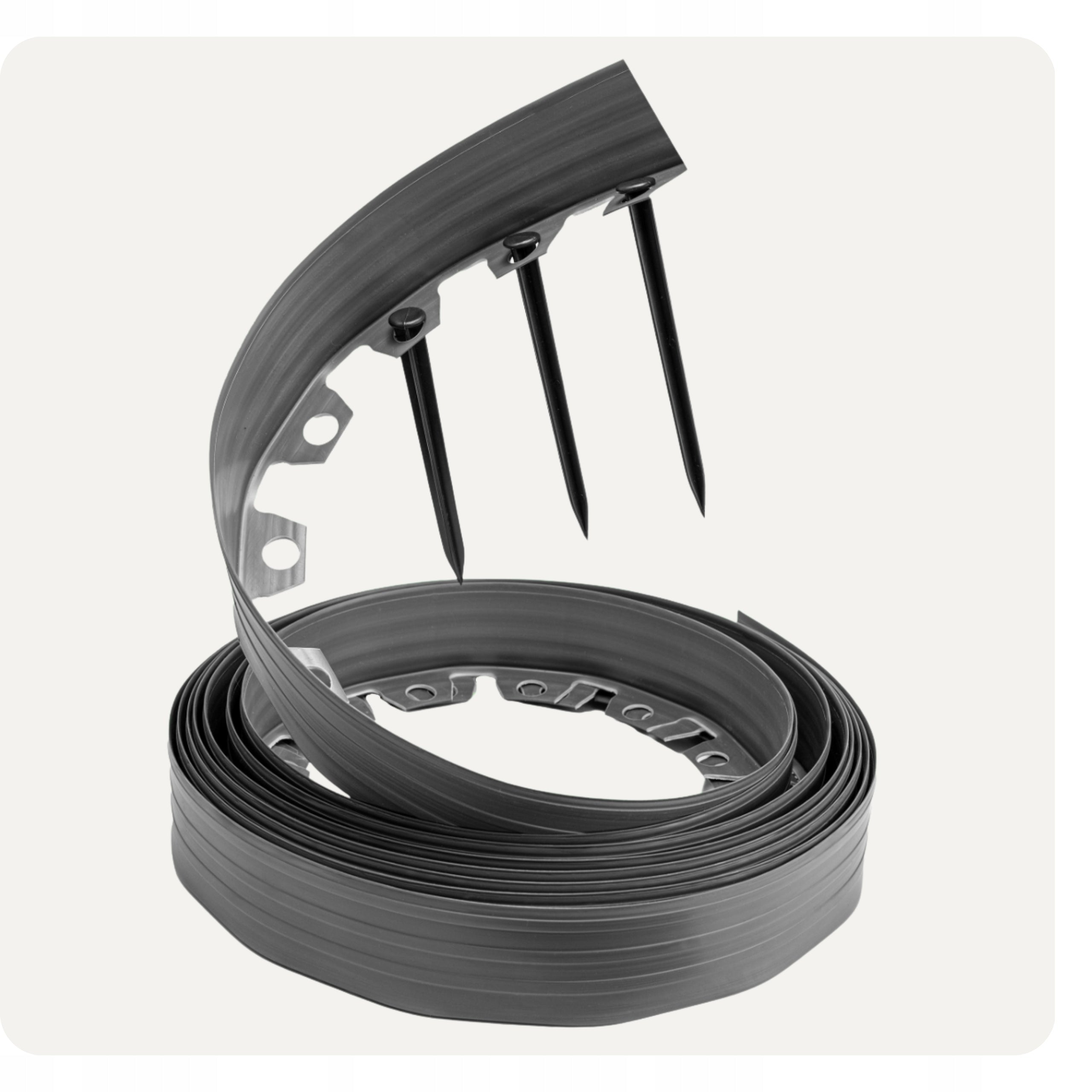 Garden Lawn edging Palisade High Flexible 30 m + 60 HDPE Anchors Material plastic