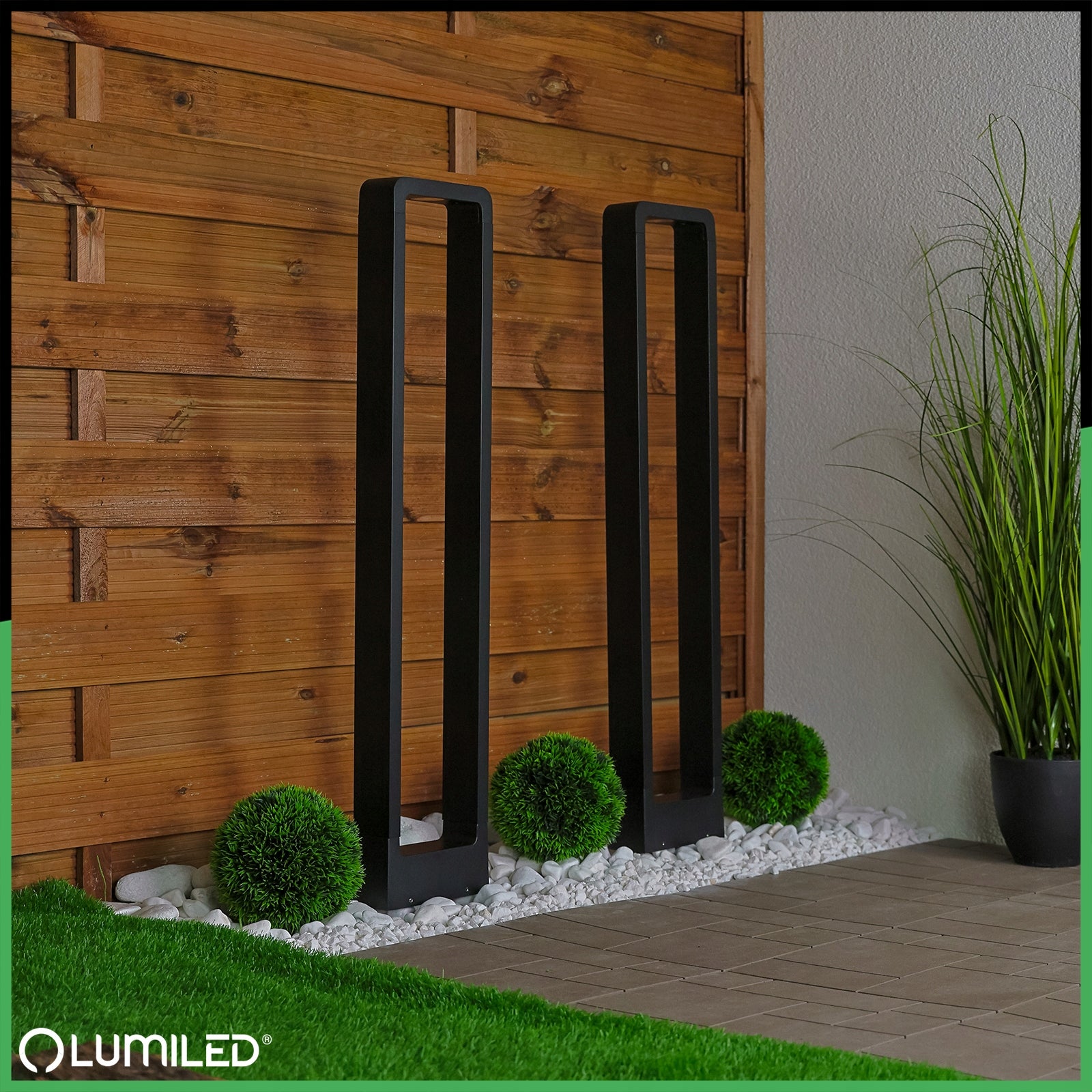 Garden POST LED Lamp Strong Garden Outdoor Standing 80 cm High Thread type built-in LED source