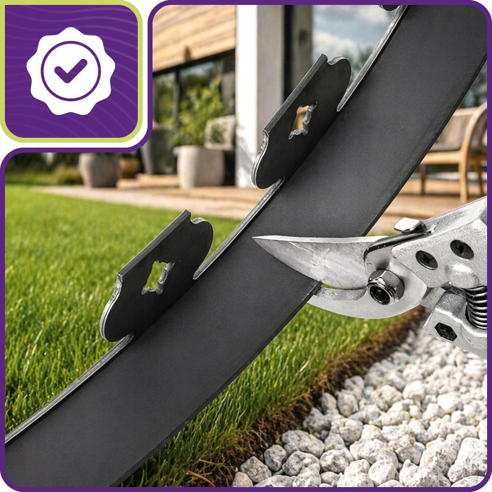 Garden Palisade Lawn edging Black 20 m 4 cm Set of 40 anchors Manufacturer code OBRZEŻE TRWANIKOWE PALISADA OGRODOWA