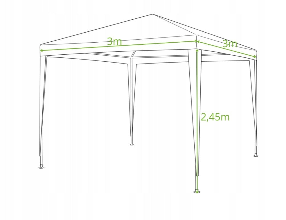 Garden Pavilion 3x3 Party Commercial Tent White Saska Garden Manufacturer code 1067827