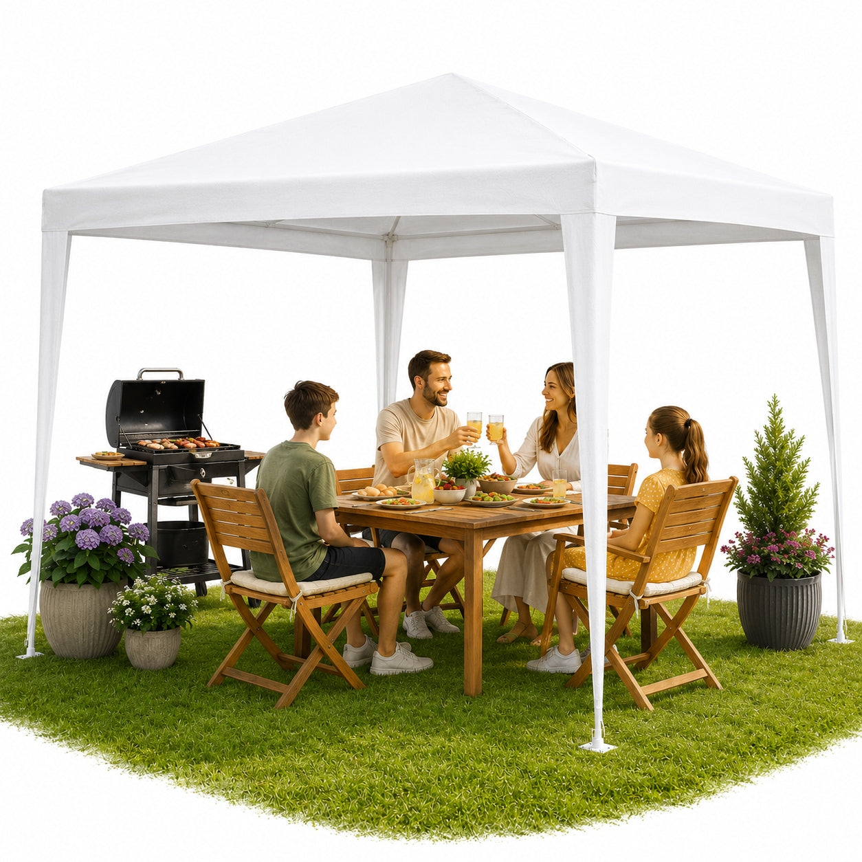 Garden Pavilion 3x3 Party Commercial Tent White Saska Garden