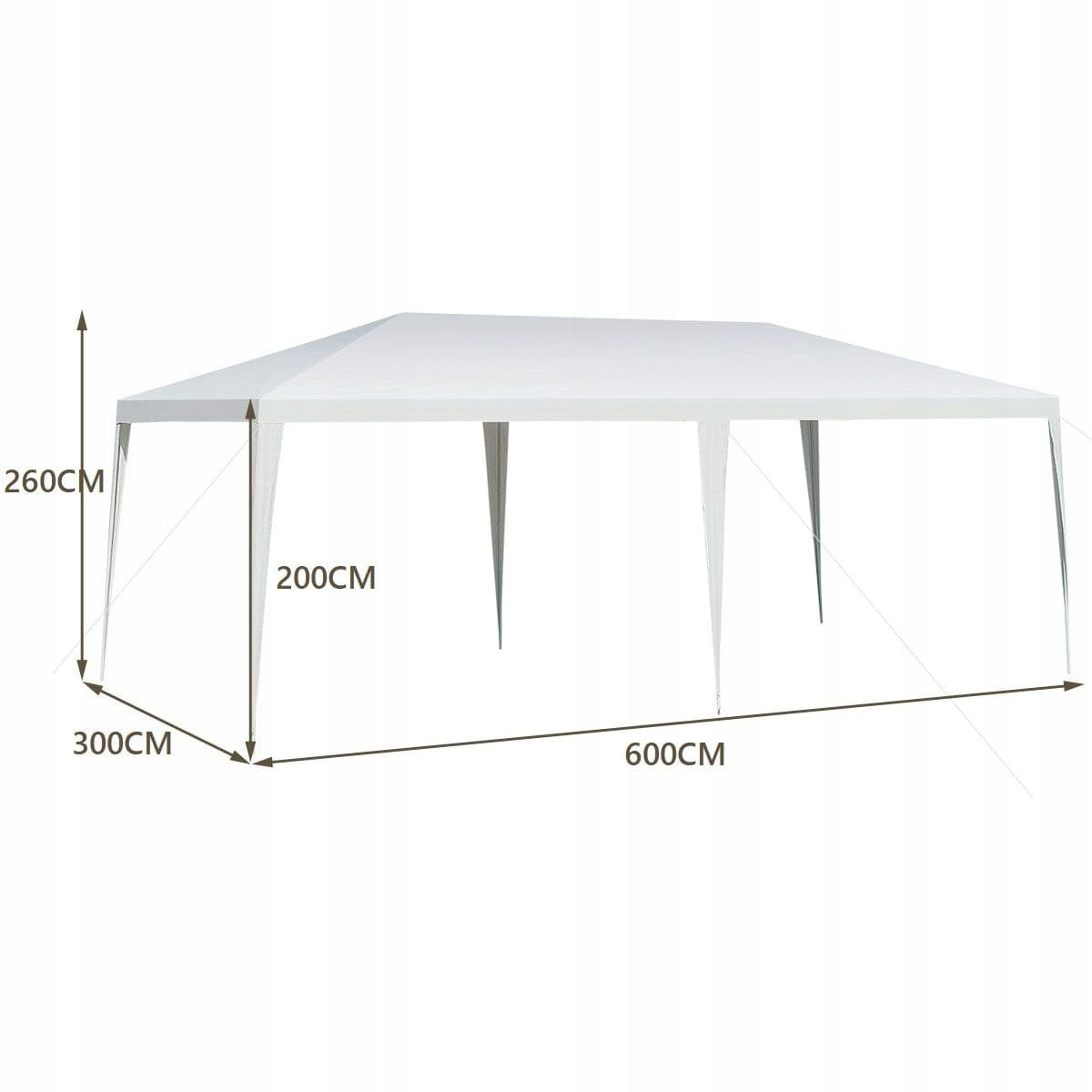 Garden Pavilion Party Tent 3 x 6 m Manufacturer Costway