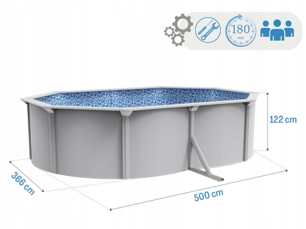 Garden Pool All-Year Steel 500x366 Sand Pump Bestway MODEL 2026 Packaging status original