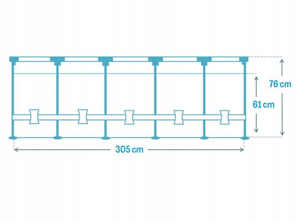 Garden Pool Framed 305x76 with Pump Intex 28208 Manufacturer code 28208NP