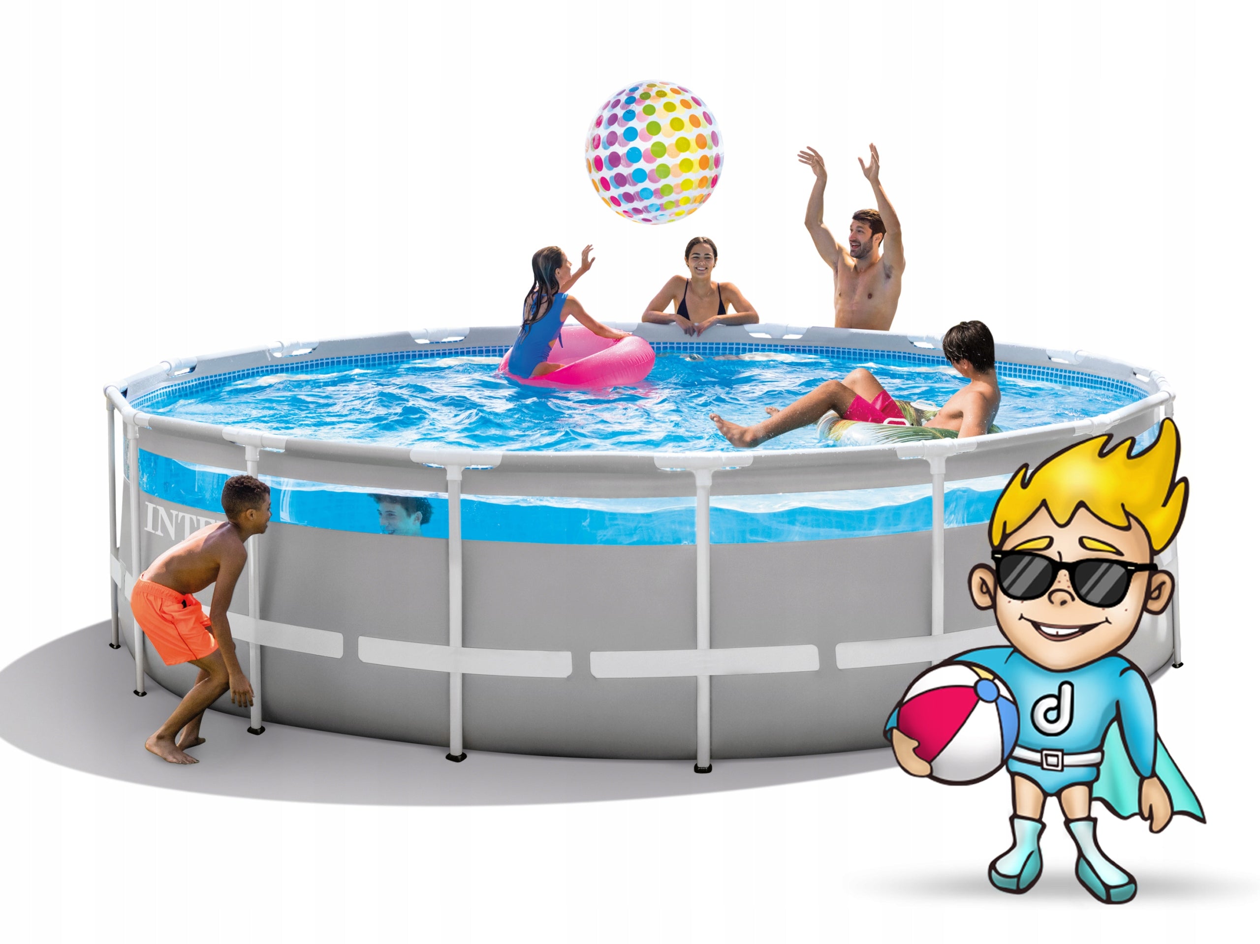 Garden Pool INTEX Frame CLEARVIEW 488x122cm 26730GN Ladder Pump Manufacturer code 26730GN