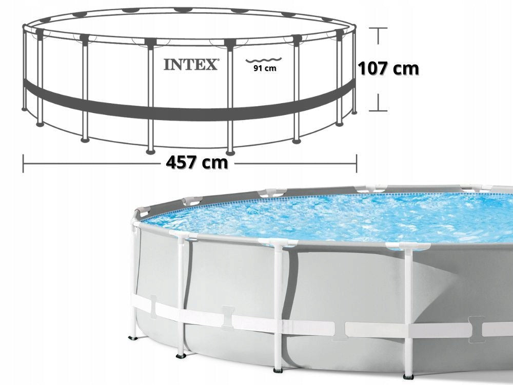 Garden Pool Intex 26724 with Pump and Ladder 457x107 New2026 Brand Intex