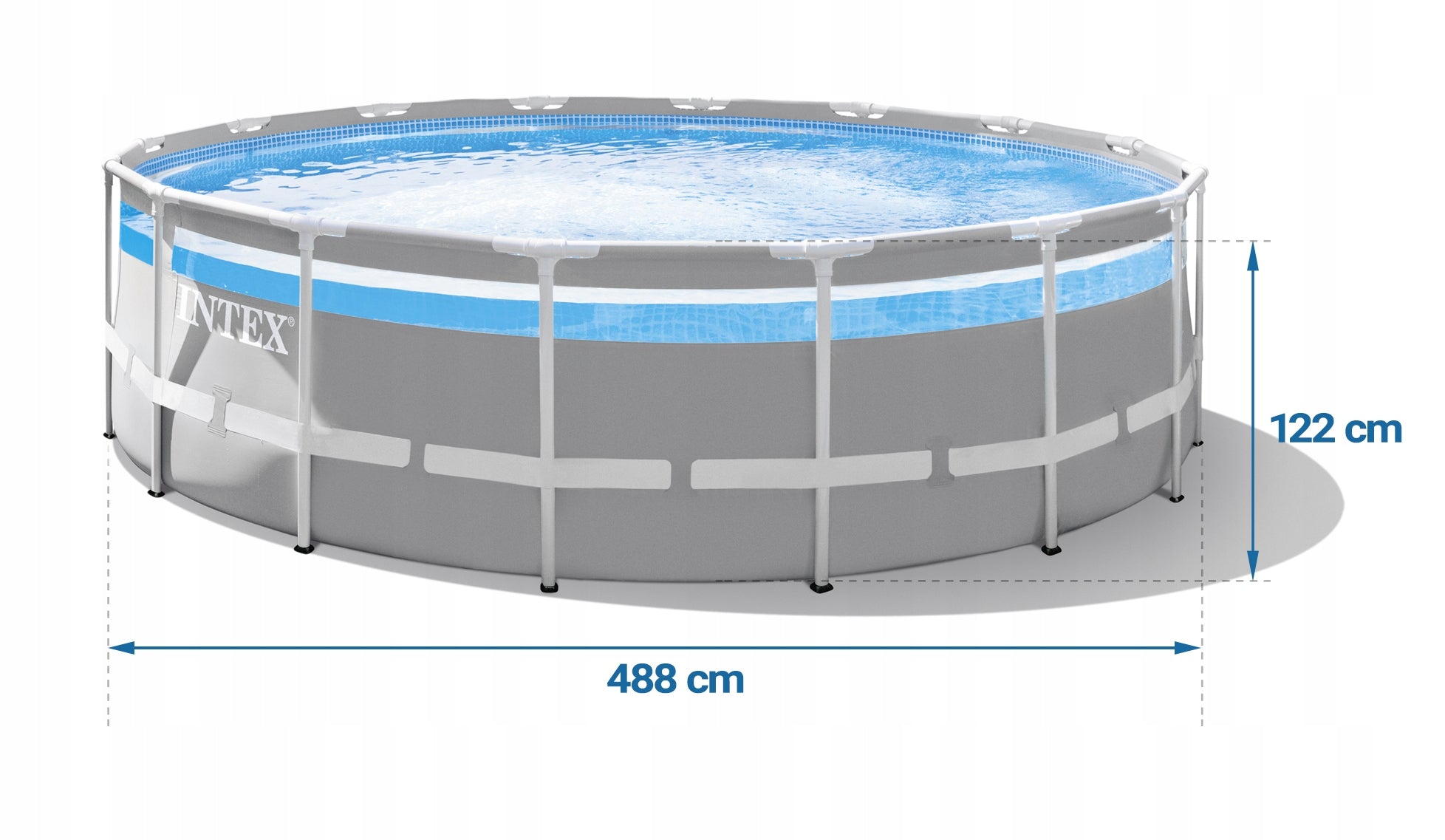 Garden Pool Rack 488x122cm 6in1 INTEX 26730 CLEARVIEW LADDER PUMP Brand Intex