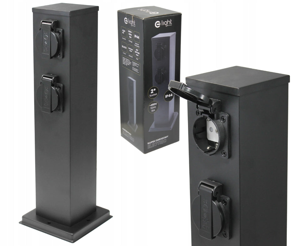 Garden Post Eko-Light 40cm with 2 Sockets 16A - IP44