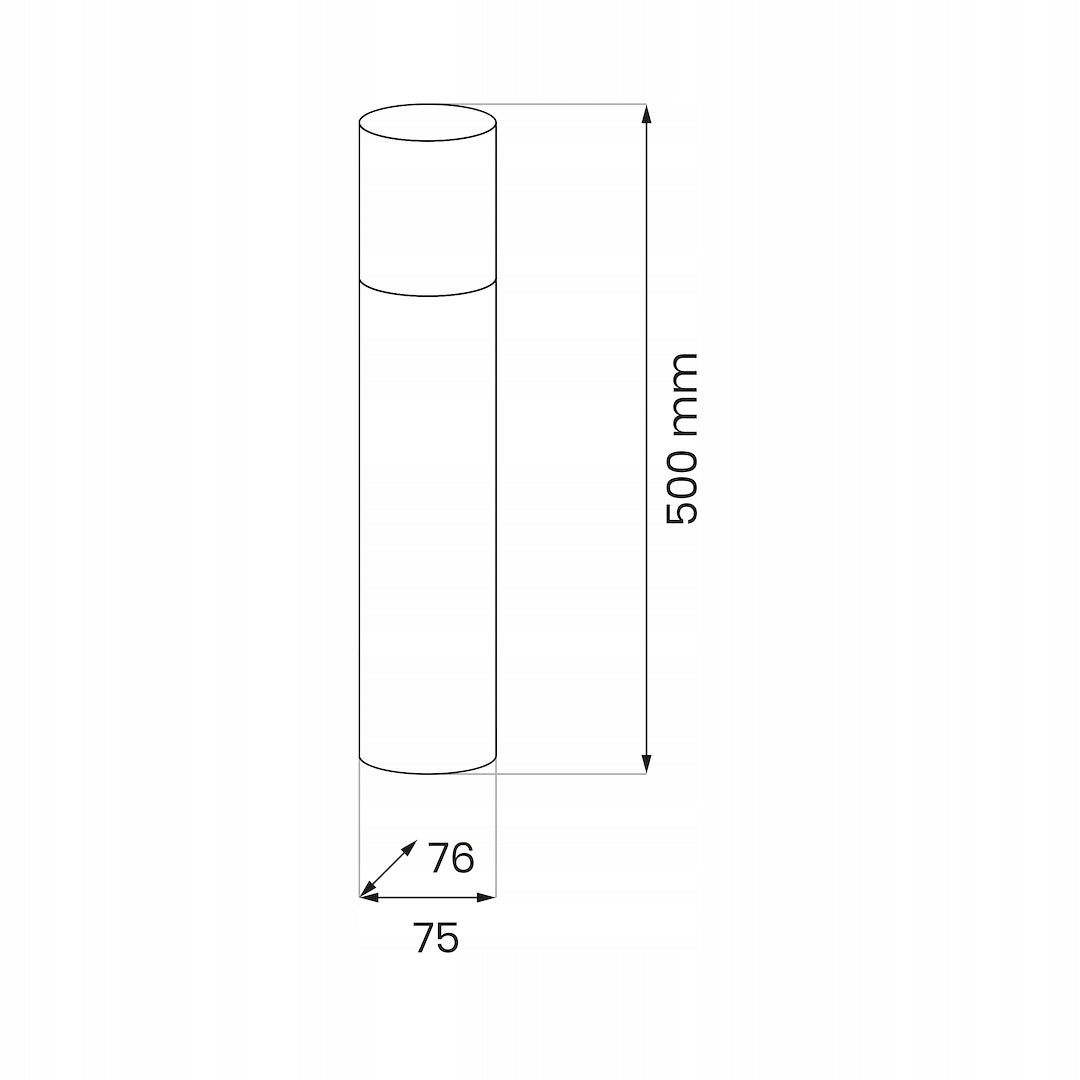 Garden Post Harlem 1xE27 IP44 50cm Product height 50 cm