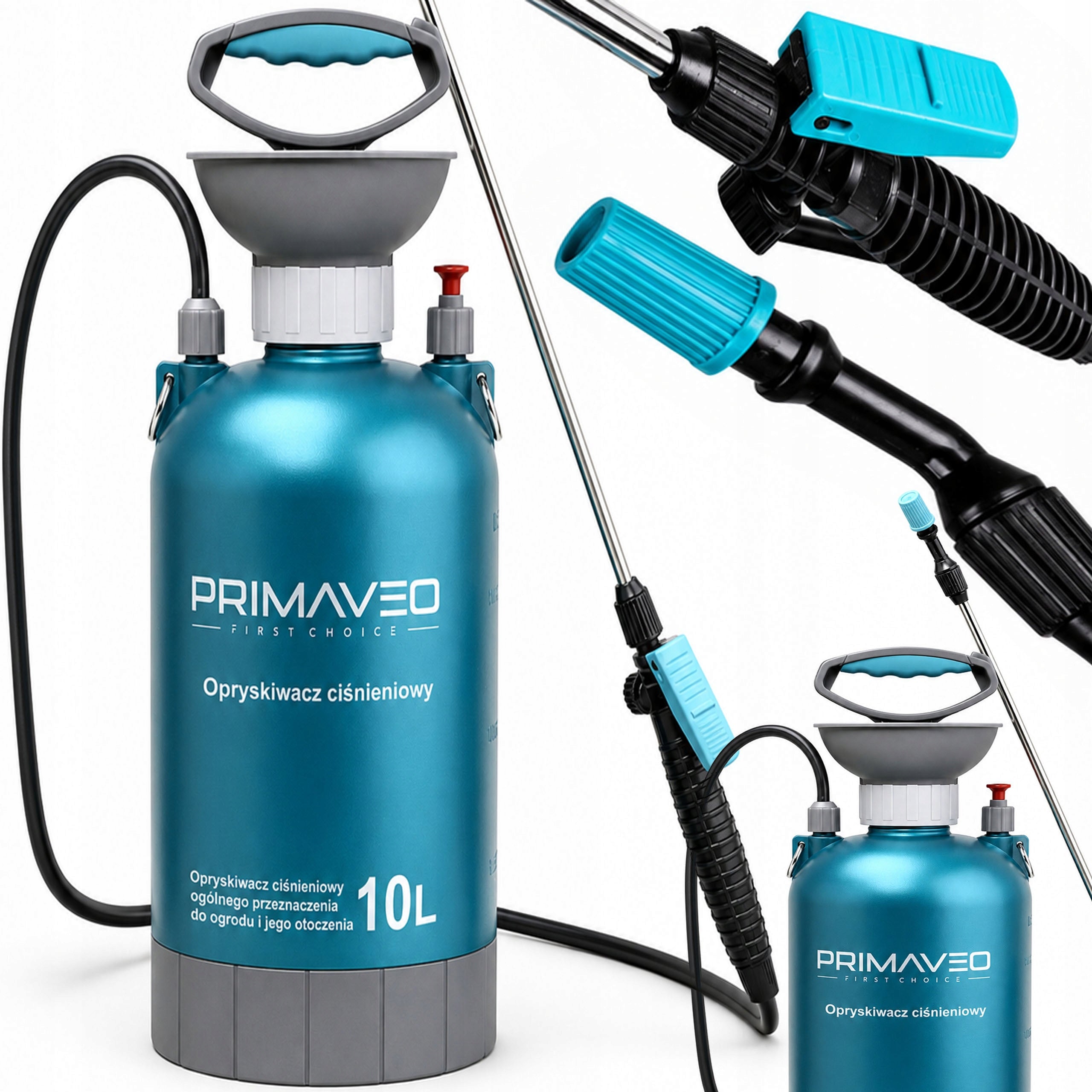 Garden Pressure Sprayer 10L Manual Adjustable Lance Nozzle 100CM