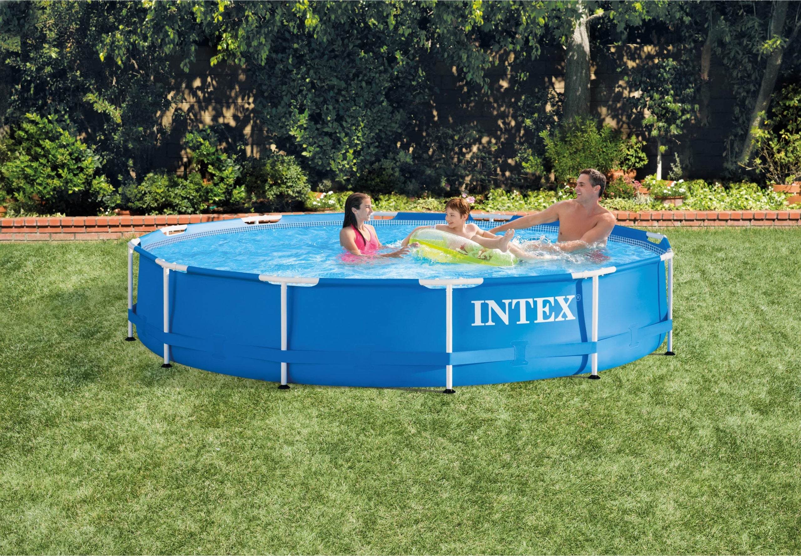Garden SWIMMING POOL Framed INTEX 28212GN 366x76cm Set Filter Pump 12v Height 76 cm