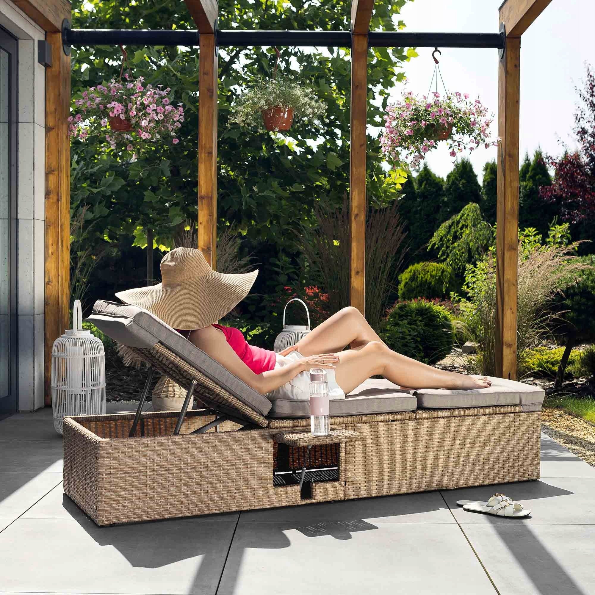 Garden Sun Lounger Adjustable Terrace Balcony Adjustable Technorattan Manufacturer code DV-079RSL