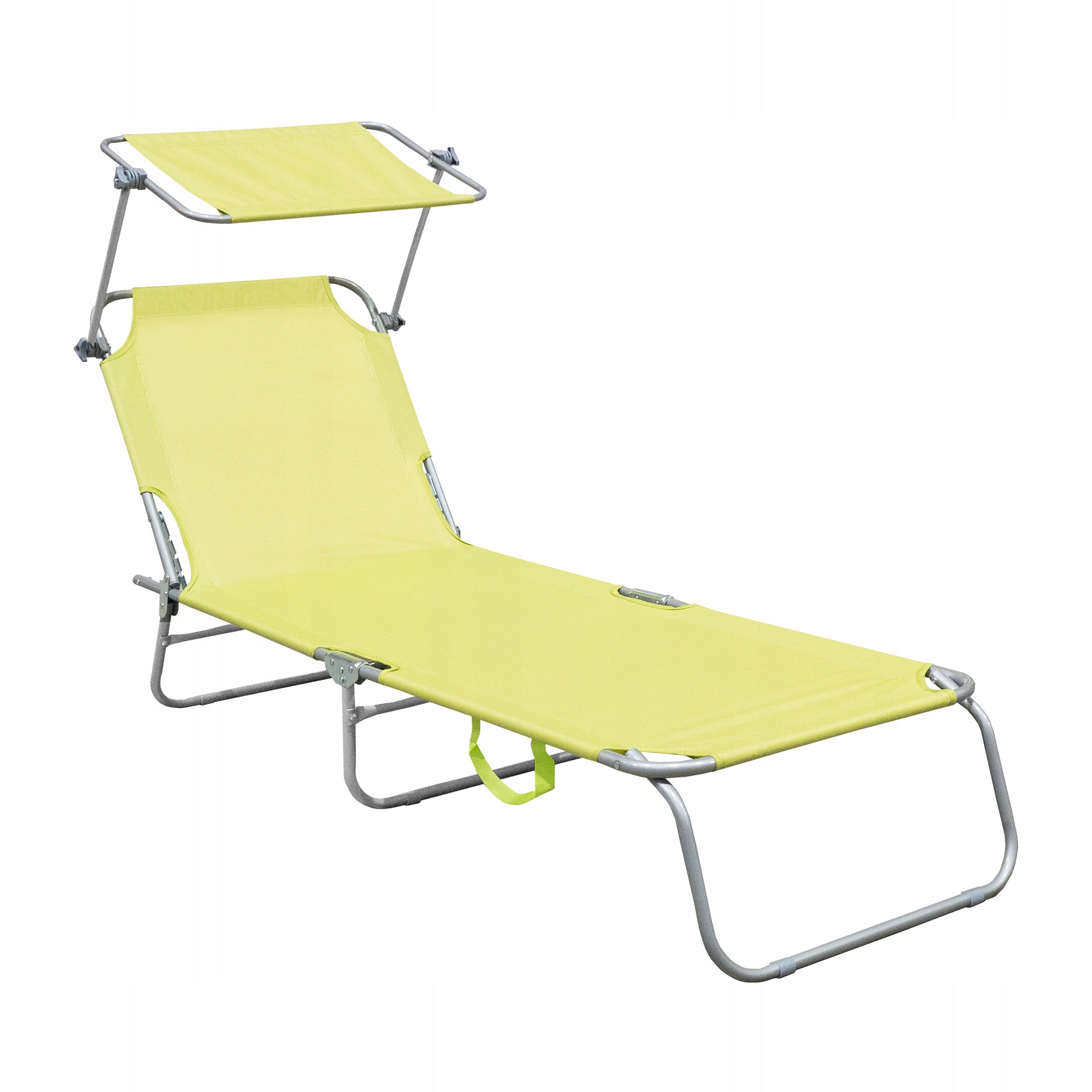 Garden Sun Lounger Aga Light Green with Canopy Folding Adjustable Strong Terrace Manufacturer code GM4000LG
