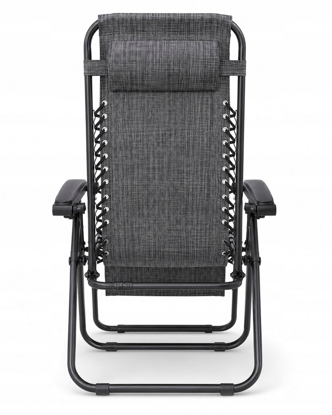 Garden Sun Lounger Folding Zero Gravity Beach Tourist Cushion Grey Kind sunbed