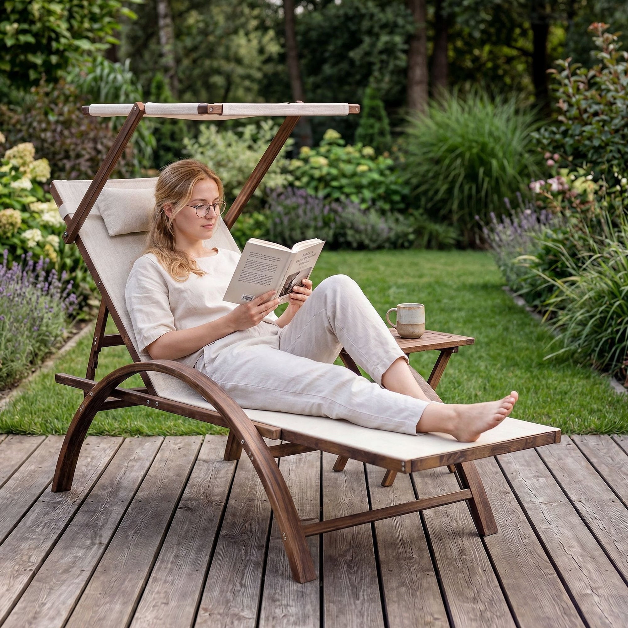 Garden Sun Lounger Terrace Wooden Garden Sun Lounger Canopy For Balcony Customs tariff code 94017900