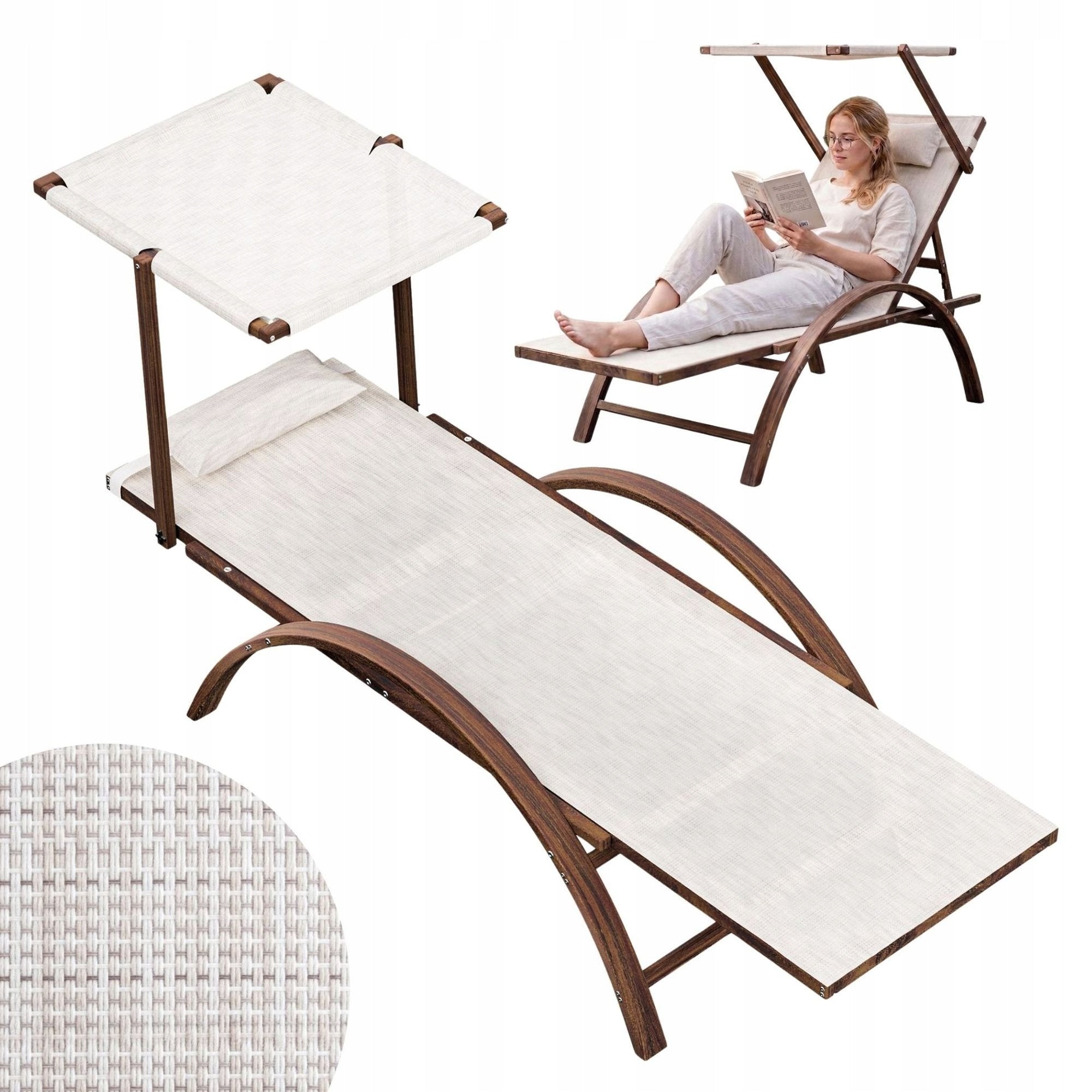 Garden Sun Lounger Terrace Wooden Garden Sun Lounger Canopy For Balcony