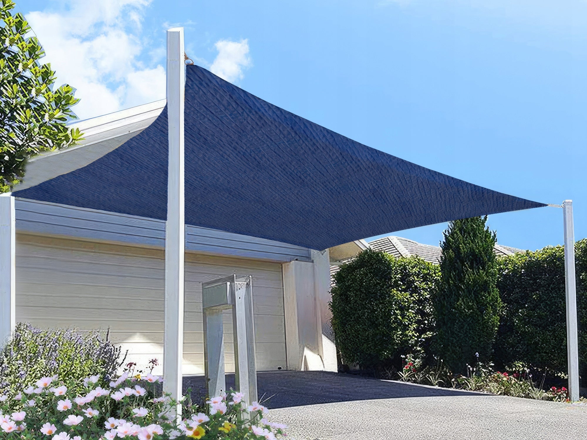 Garden Sun Sail for Terrace Waterproof Blue 4x4 Kind shade sail