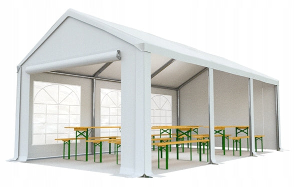 Garden Tent 4x6m Wedding Party Catering Gazebo with Windows 4m x 6m Length 6 m
