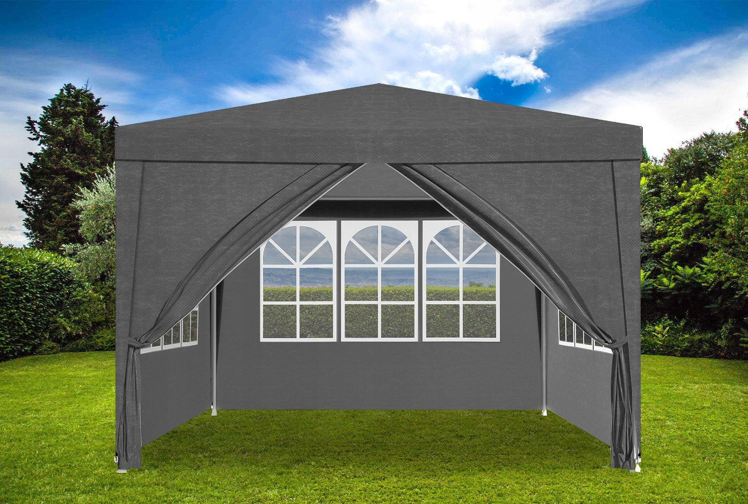 Garden Tent Pavilion 3x3m with 4 Walls – Gazebo For Terrace Events Manufacturer Gotel