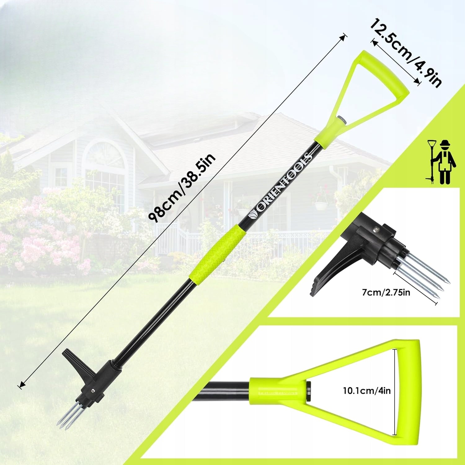 Garden Tool Weed Ripper Stainless Steel Cap 98 Cm Manufacturer code Narzędzie Ogrodowe Wyrywacz Chwastów Stal Nie