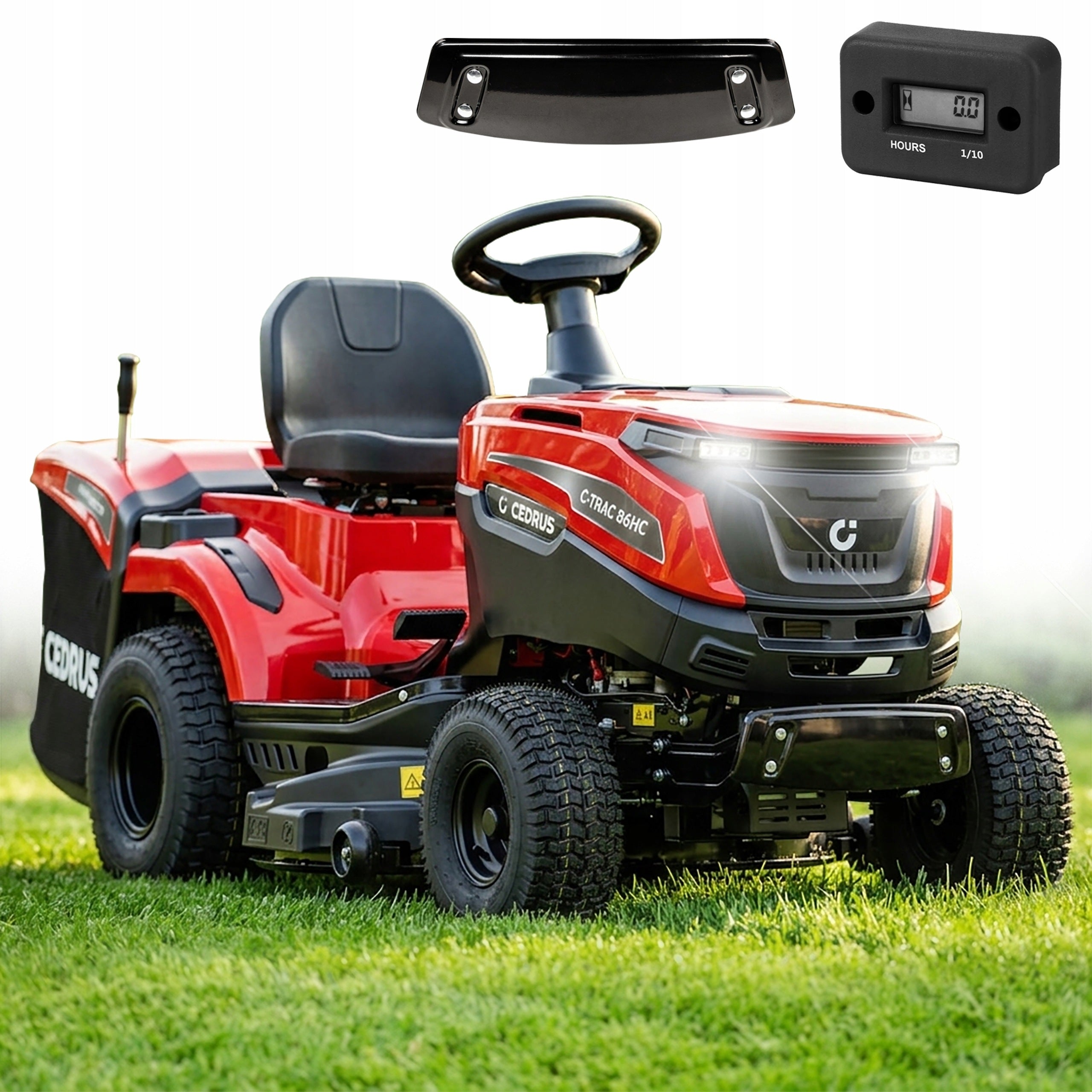 Garden Tractor Lawn Mower with Basket 245L CEDRUS C-TRAC-86HC Automatic 86 cm