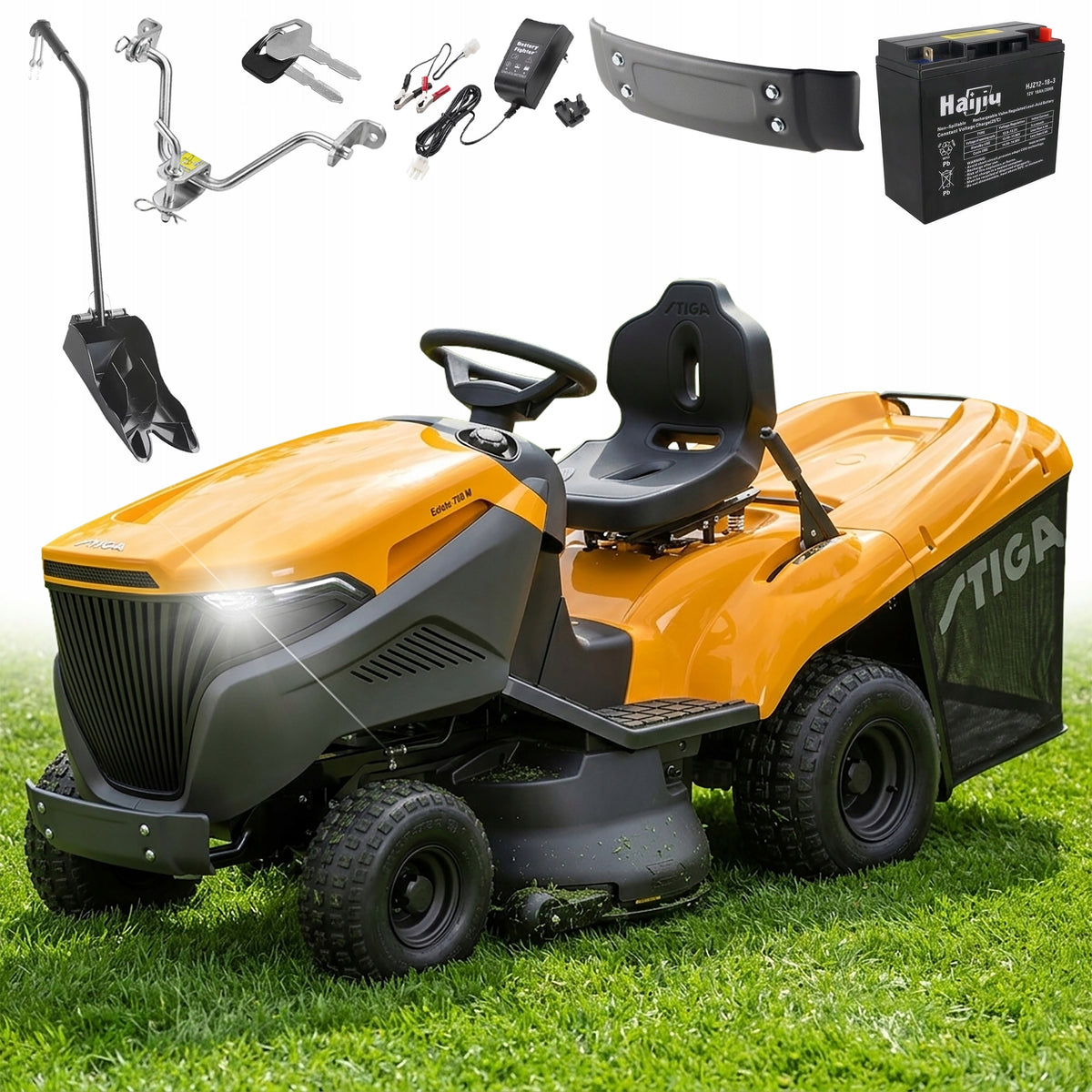 Garden Tractor with Basket STIGA Estate 798 W MAX 18 HP Automatic 98cm Set