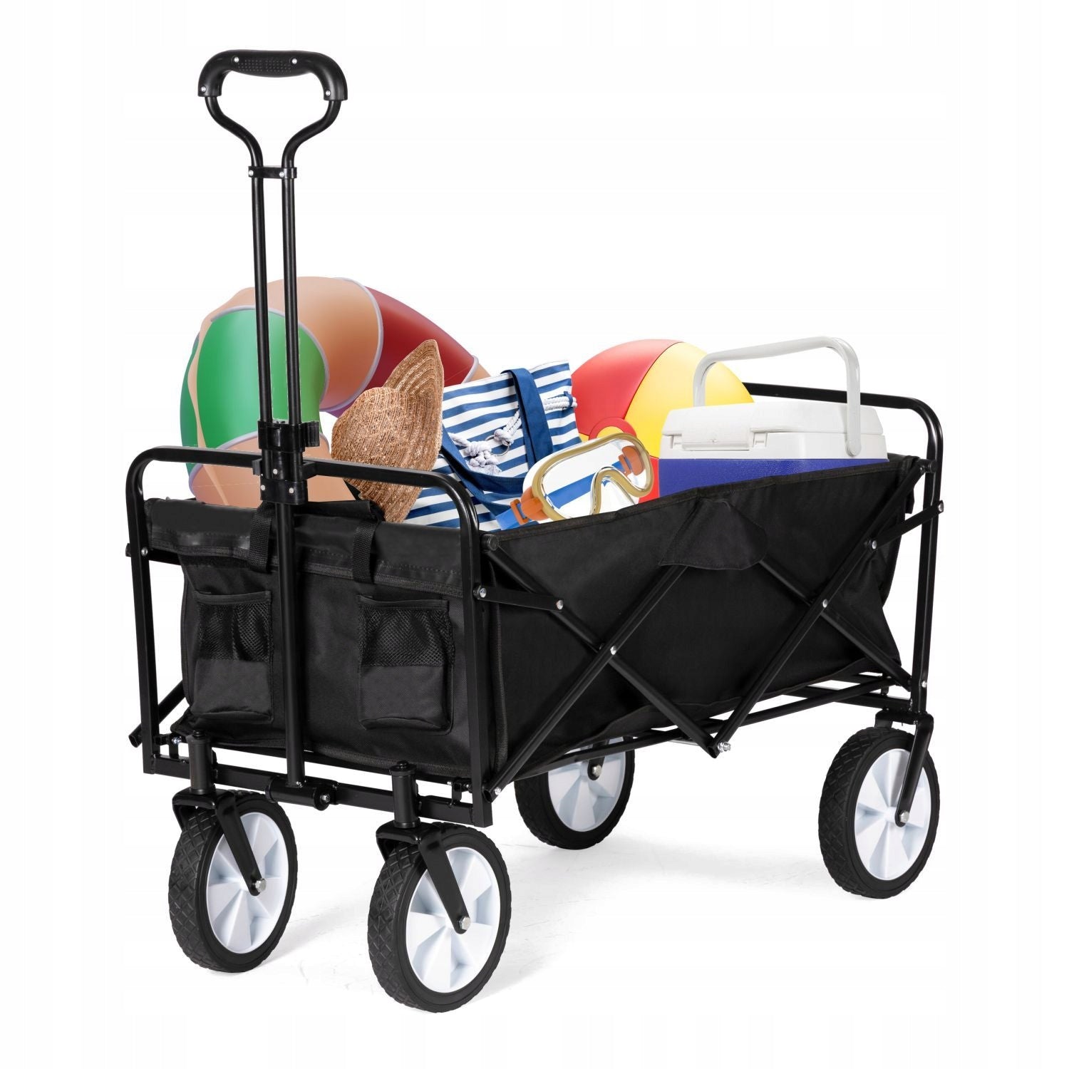 Garden Transport Trolley 100L Folding Large Beach Tourist Black Kind trolley
