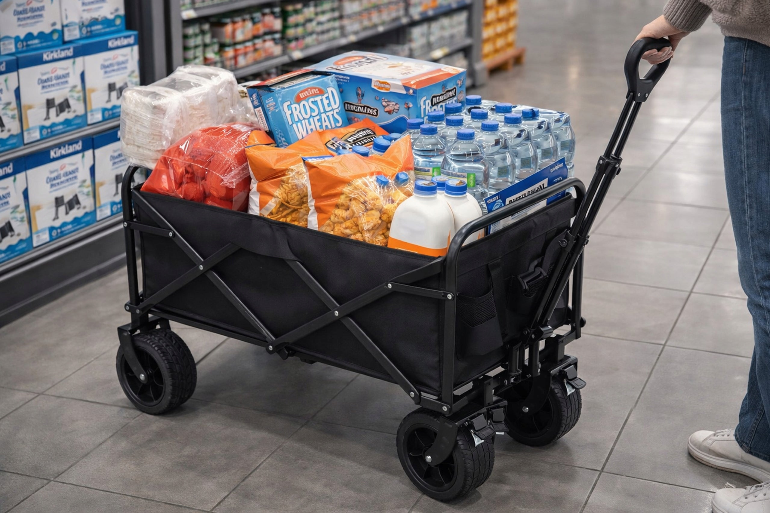Garden Transport Trolley Tourist Folding Trailer Dump Truck 120L Capacity 120 l