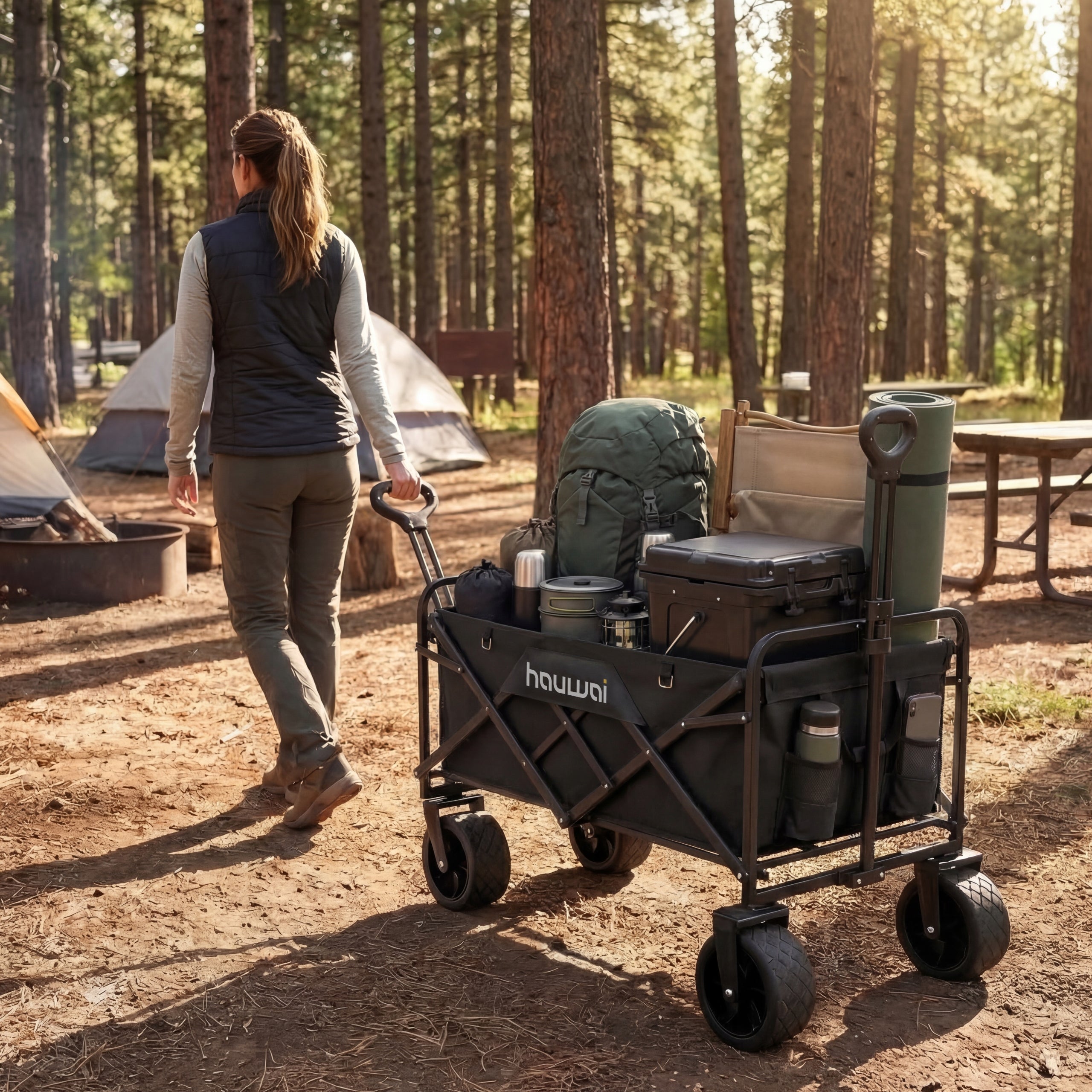Garden Trolley Folding Tourist 300 L BLACK STRONG 200 KG Manufacturer code T-1030003