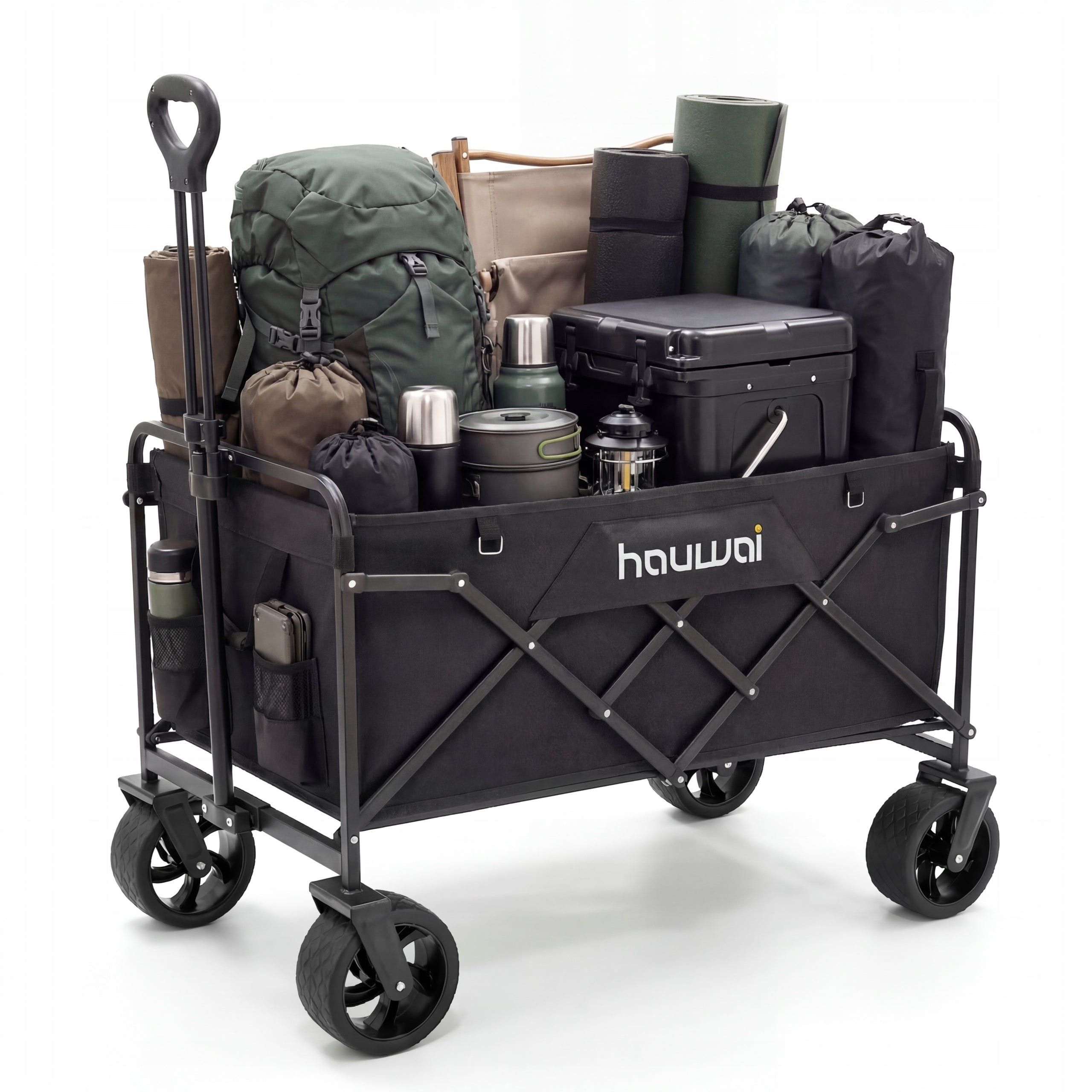 Garden Trolley Folding Tourist 300 L BLACK STRONG 200 KG Packaging status original