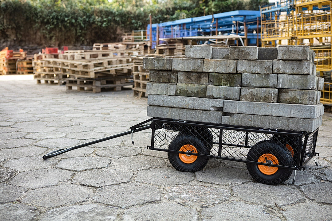 Garden Trolley Transport Steel Trailer Wheelbarrow Up to 300kg Product weight with unit packaging 17 kg