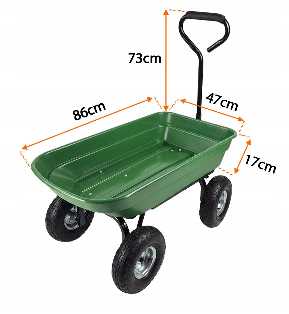 Garden Trolley Transport Wheelbarrow Dump Truck 350kg TC2155 Pumped Wheels Wheels number 4