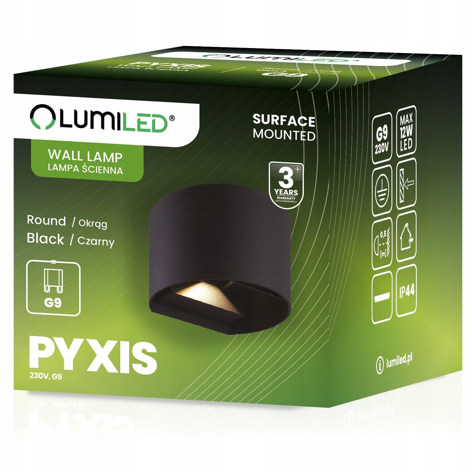 Garden Wall Lamp Facade Fixture Round LED G9 Adjustable Aluminum Brand Lumiled