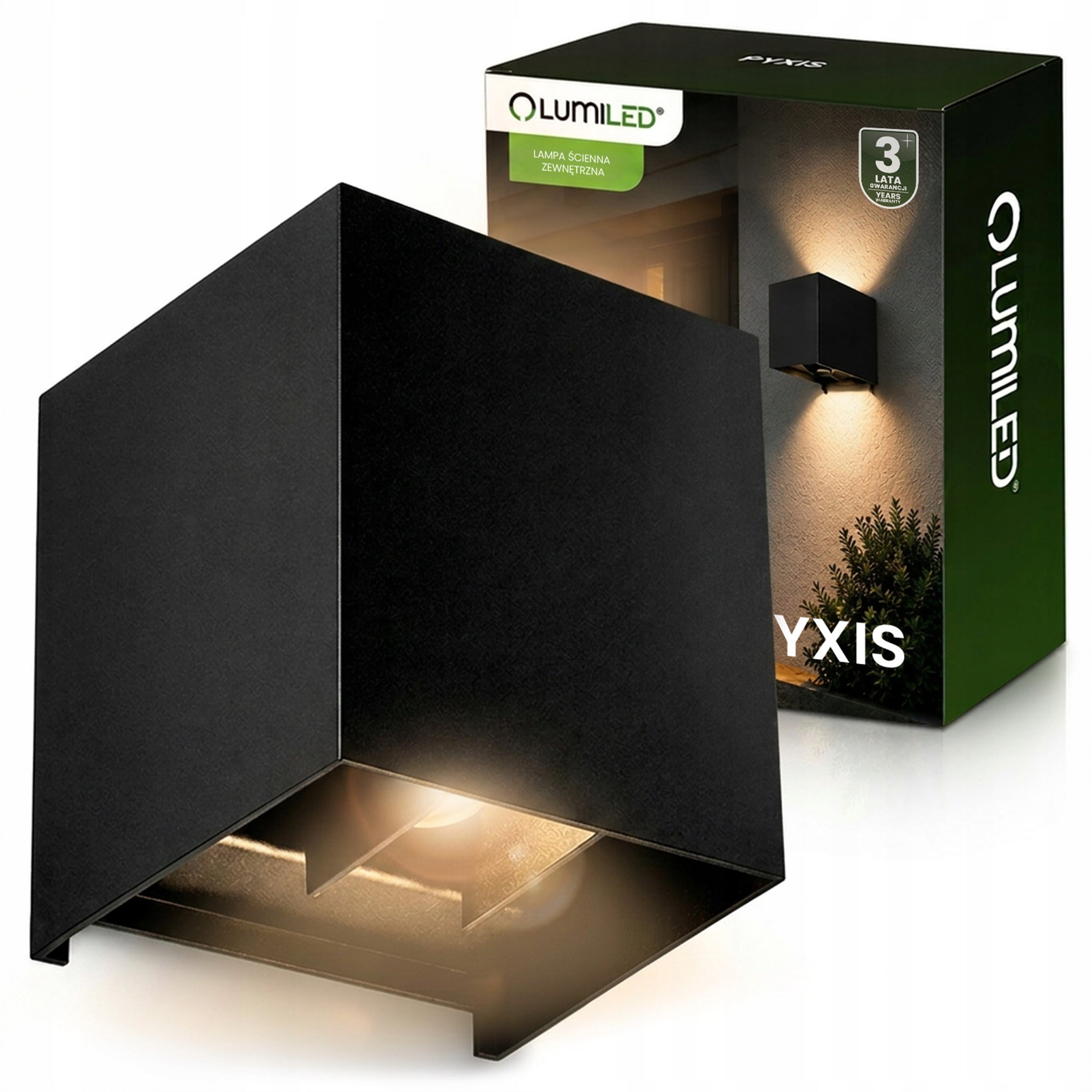 Garden Wall Lamp Facade LED Fixture G9 Adjustable Aluminum Black IP44