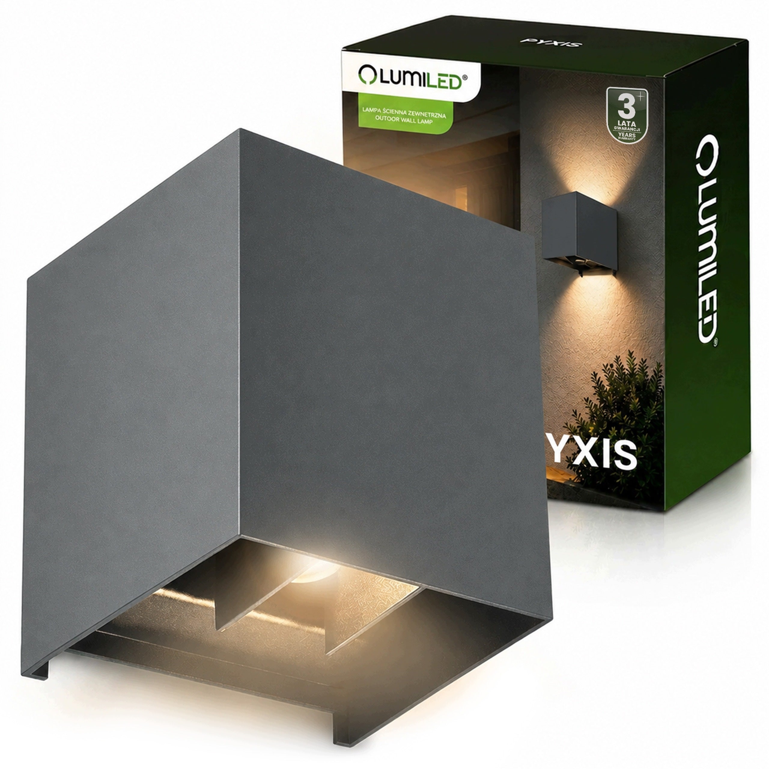 Garden Wall Lamp Facade LED Fixture G9 Adjustable Aluminum Graphite IP44