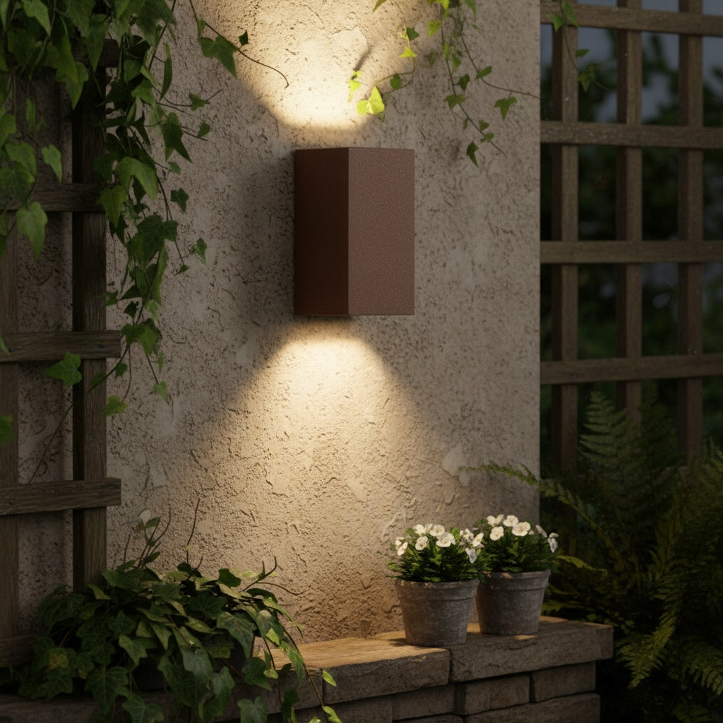 Garden Wall Lamp Outdoor Facade Lamp GU10 Brown IP44 Endura Osram Color brown