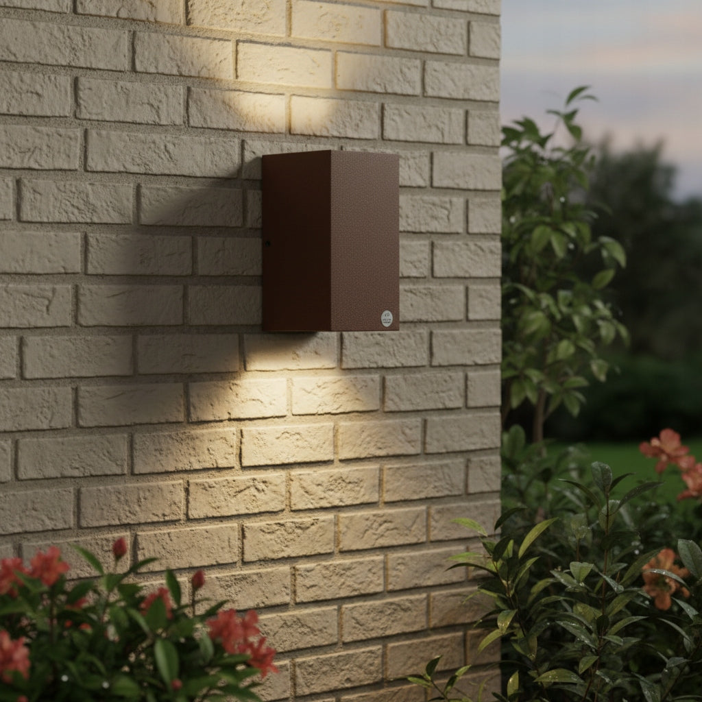 Garden Wall Lamp Outdoor Facade Lamp GU10 Brown IP44 Endura Osram Power supply mains