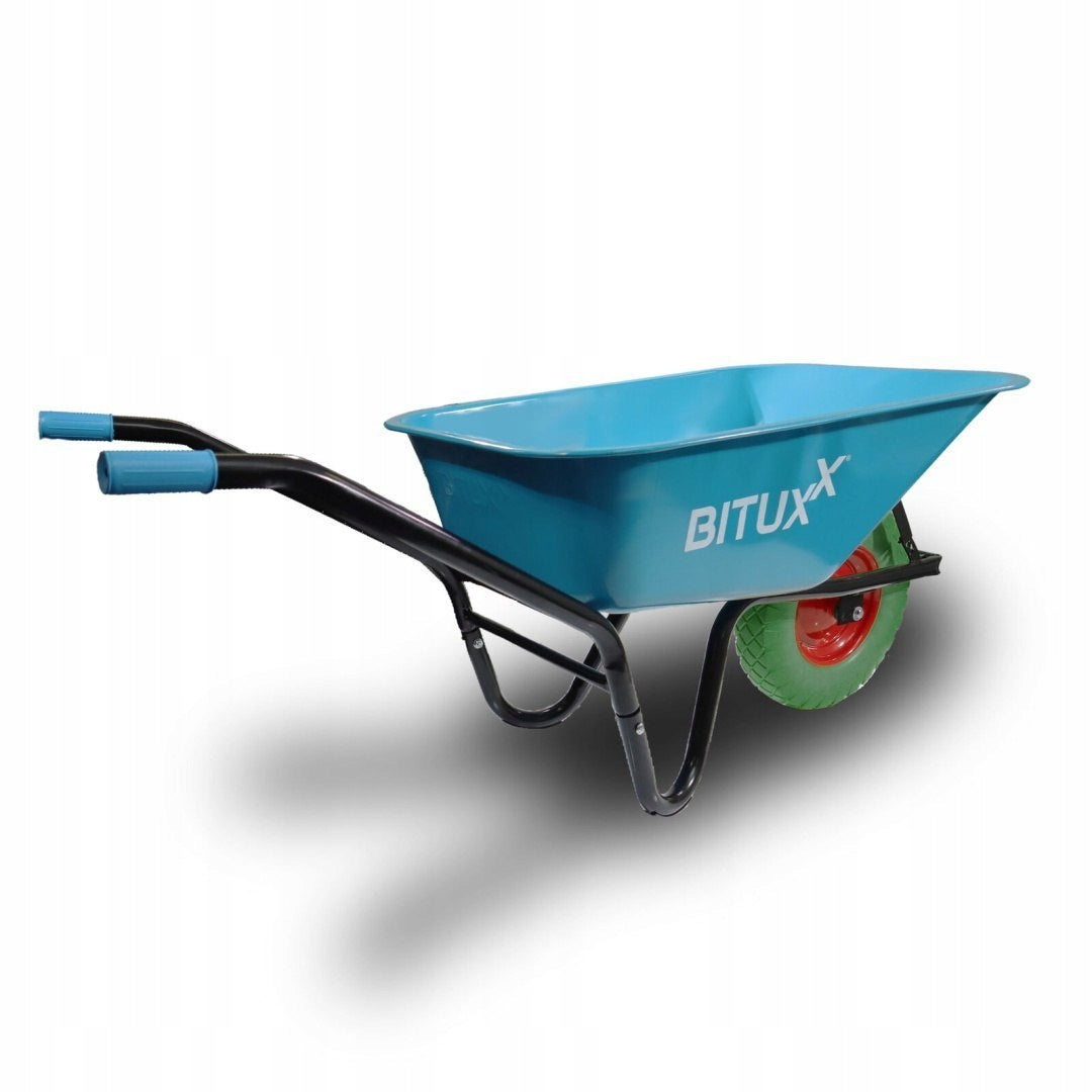 Garden Wheelbarrow Blue With Full Wheel Strong Durable 100L Kind wheelbarrow