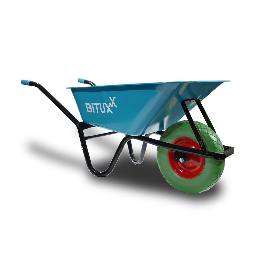 Garden Wheelbarrow Blue With Full Wheel Strong Durable 100L Product weight with unit packaging 12 kg