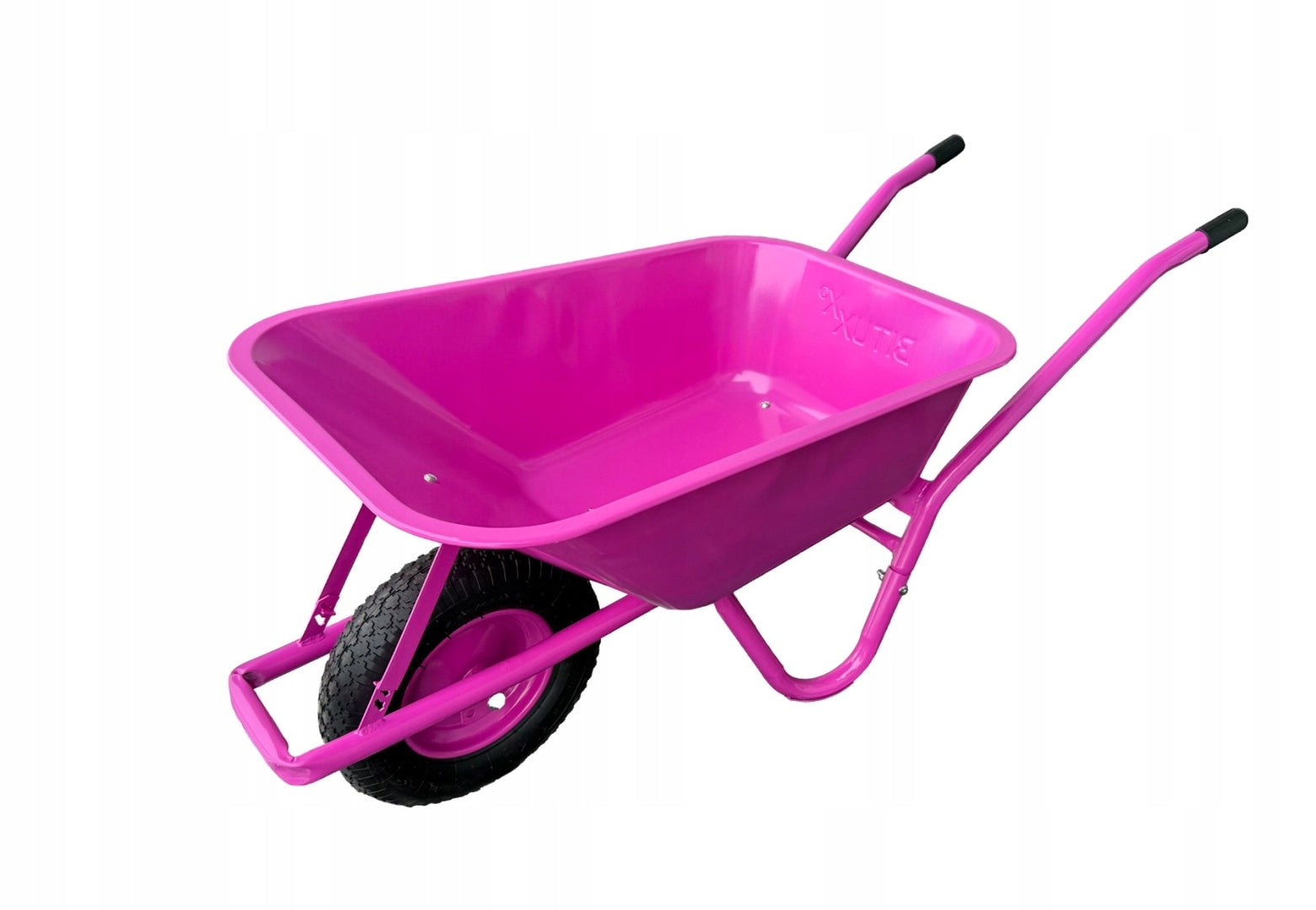 Garden Wheelbarrow Decorative Single Wheel 100L 250kg Pink Packaging status original