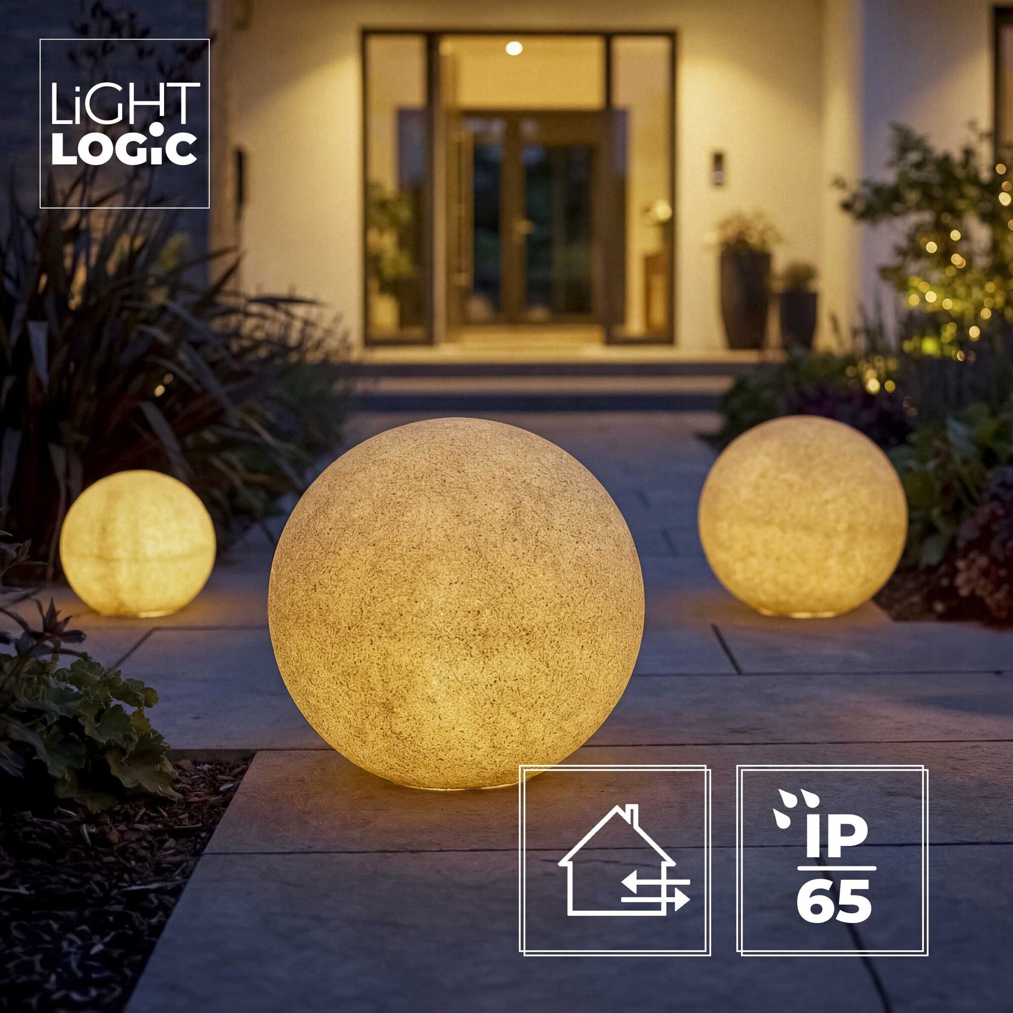 Garden ball LL BELO 20 T E27 outdoor IP65 20cm terracotta Thread type E27