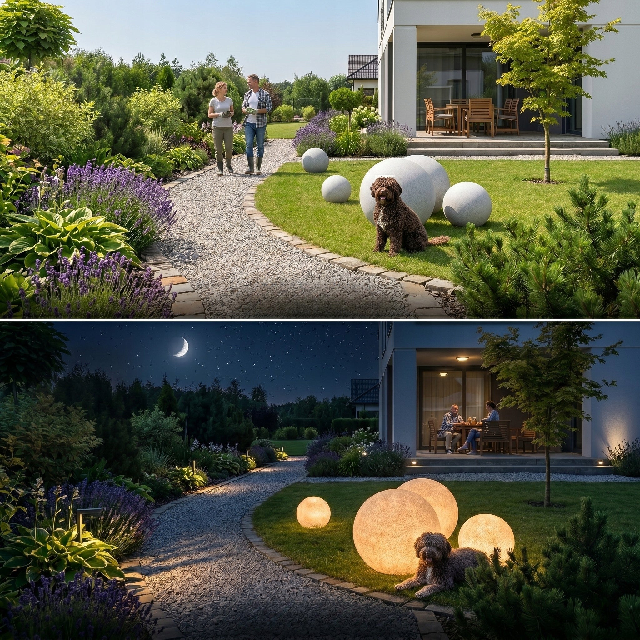 Garden ball stone LL BELO 390 E27 outdoor IP65 Packaging status original