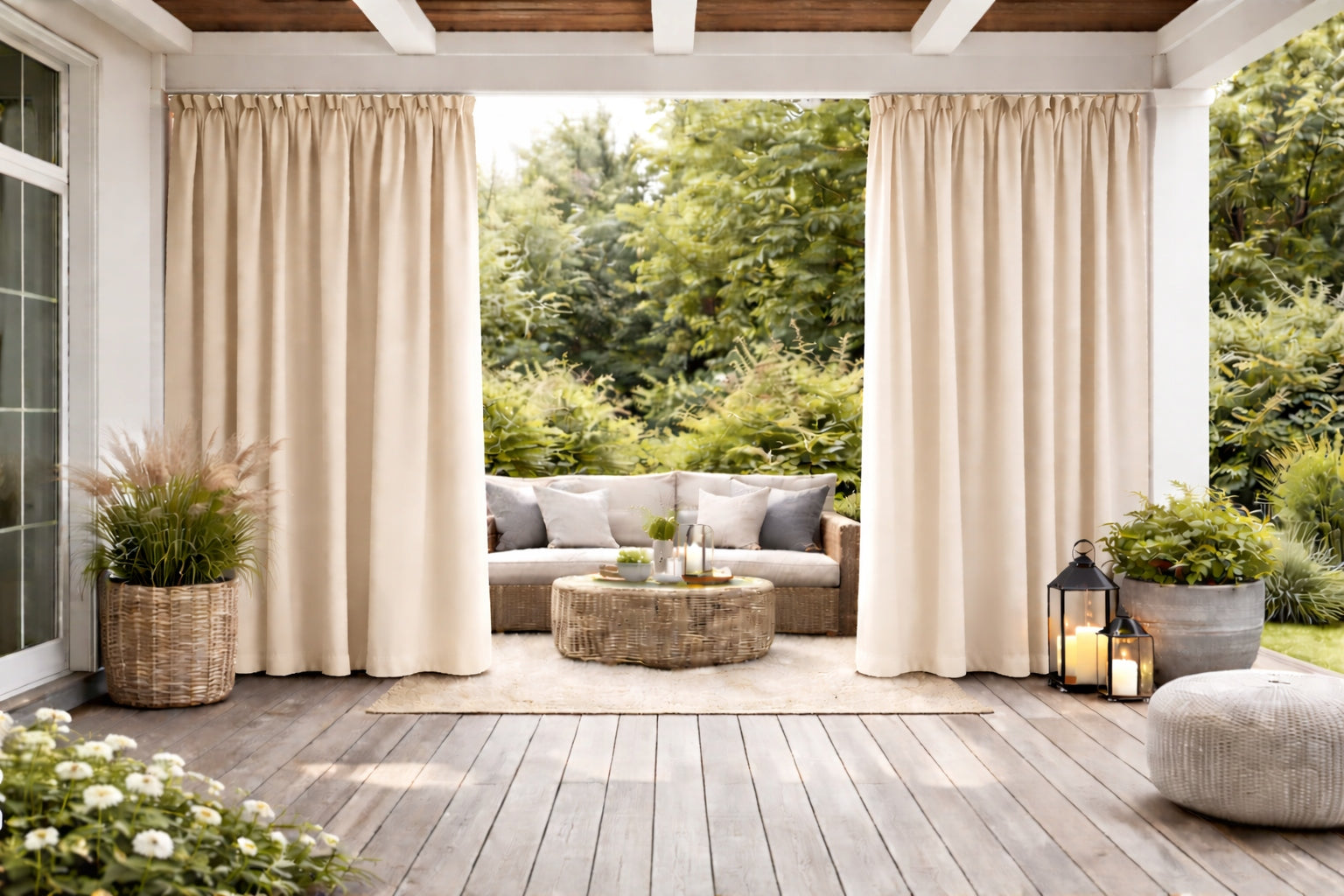 Garden blackout curtain 155x230 light beige for frogs tunnel waterproof Manufacturer code 5905575583185