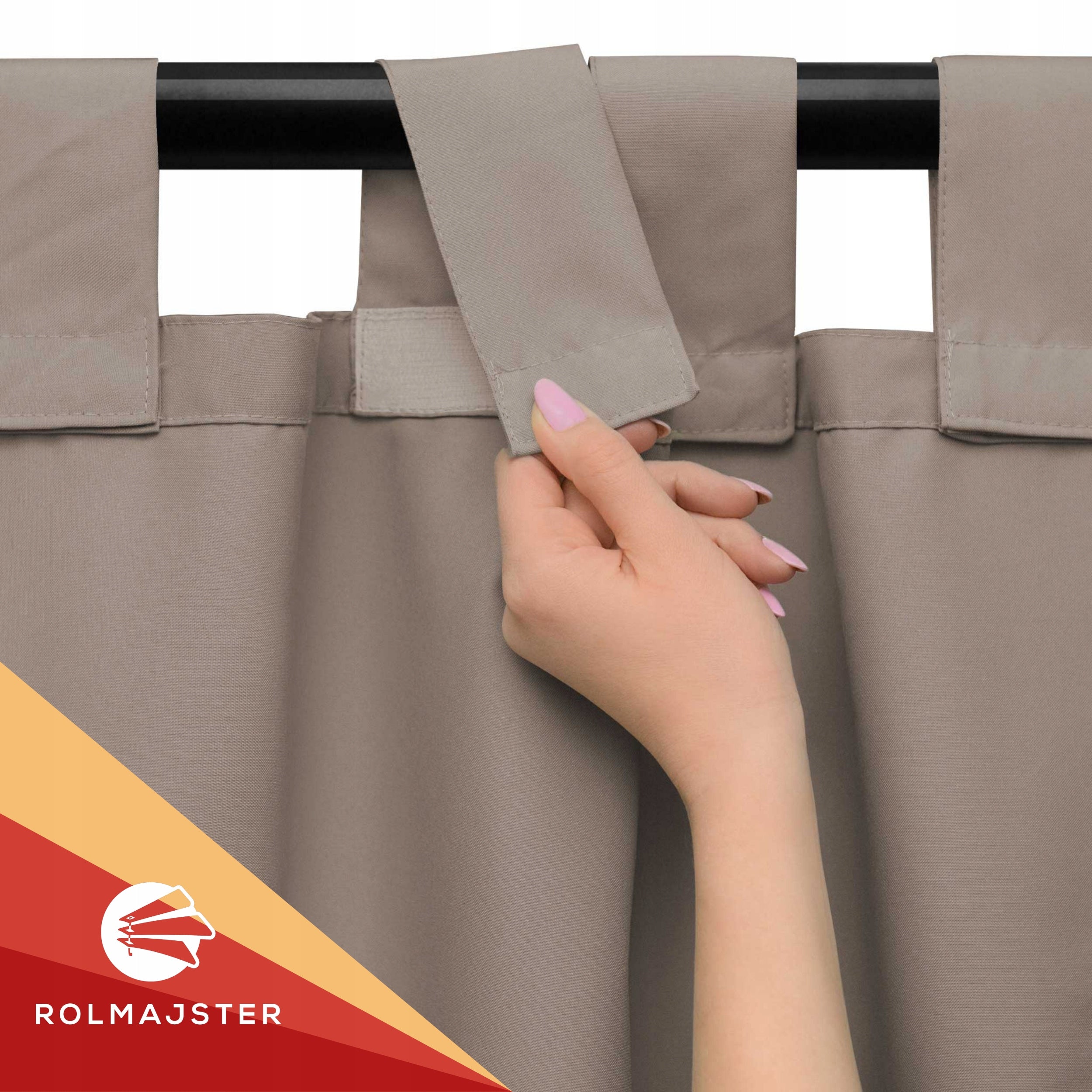 Garden curtain waterproof 155x200 cm DARK BEIGE curtains for terrace Number of side walls none