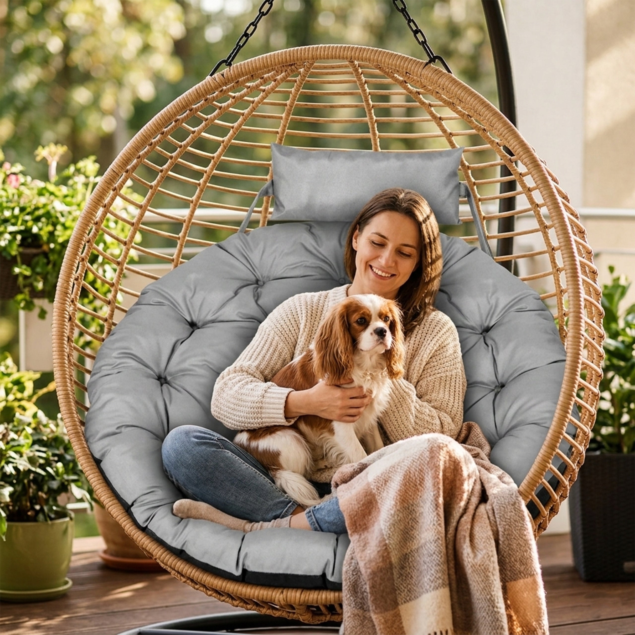 Garden cushion 120x90 cm for armchair hanging stork nest cocoon chair Manufacturer code 5907068247031